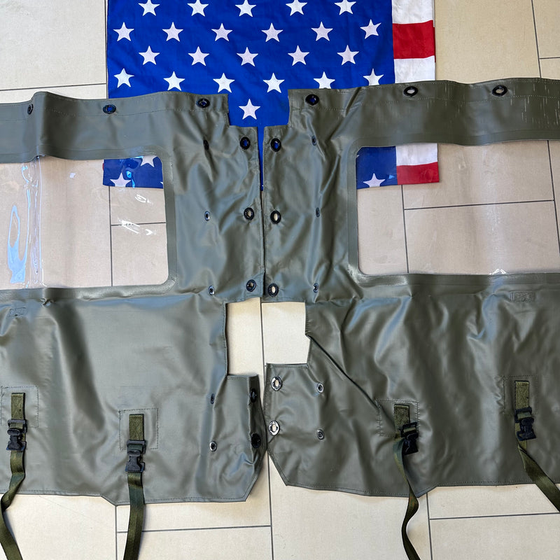 NOS M151 M151A2 Vinyl Side Curtain Set Matching Color